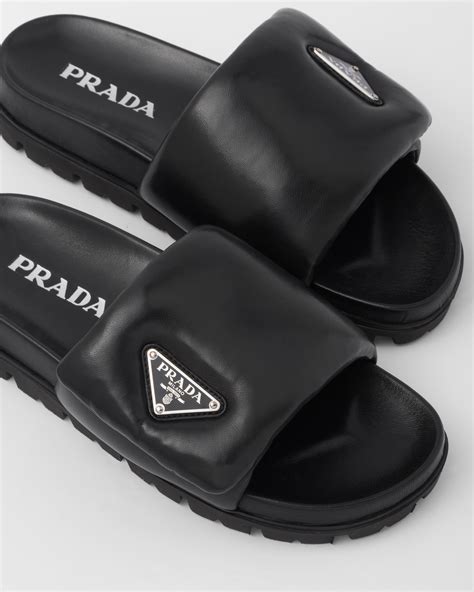 prada office slide|Prada apron toe slides.